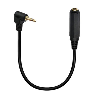 3.5mm To 6.35mm Audio Adapter Cable 20cm Right Angle Plug In Connector For Mixing <b>Console</b> <b>Black</b> PVC - Product Image 1