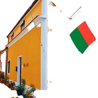 Drapeaux de Madagascar en polyester 68D/100D de 3x5 pieds en gros, personnalisables pour toutes les nations, livraison rapide par un fournisseur fiable