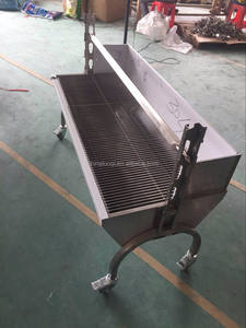 木炭ポータブルスモーカーステンレススチールヘビーデューティロティサリー電気モーター全自動バーベキューグリル穴豚ラム60 KG - Product Image 2