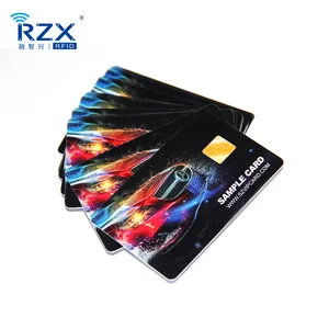 최신 LED 조명 NFC 명함 플라스틱 RFID 카드 LED 플래시 라이트