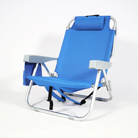 Hitree usine haute qualité été plage chaise pliante en aluminium confortable Portable léger sac à dos chaise de plage