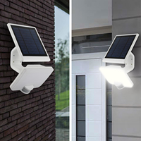 Lampe murale solaire extérieure 1500lm avec capteur LED PC Body PIR pour jardin certifié ROHS