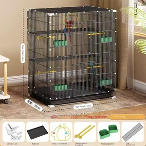 Cage à oiseaux double pour volière, avec <span class=keywords><strong>porte</strong></span> d'accès pour l'élevage, en fil métallique, pour perroquets et canaris, fourniture OEM, plateau amovible de qualité supérieure - Product Image 4