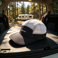 Gorra de Malla de 7 Paneles con Logotipo Personalizado al por Mayor, Impermeable, Ligera, de Secado Rápido, Estilo Gorpcore, para Senderismo, Gorras, Accesorios para la Cabeza