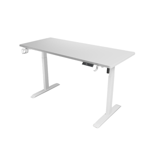 <span class=keywords><strong>Escritorio</strong></span> de pie ergonómico de acero eléctrico de doble motor cómodo moderno <span class=keywords><strong>blanco</strong></span> para oficina - Product Image 1
