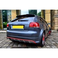 Aileron de coffre HS en plastique ABS, aileron de toit en fibre de carbone, style RS3, aileron arrière pour Audi A3 8P 3 portes hayon 2004 - 2013