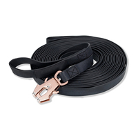Laisse pour chien de 10 m en PVC souple imperméable de qualité supérieure, résistante, pour l'entraînement, avec mousqueton pivotant