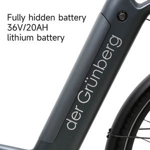 Vélo électrique urbain TXED Premium 700C 36V 250W <span class=keywords><strong>8</strong></span> vitesses, moteur central, autonomie 100 km, freins à disque hydrauliques - Product Image 6