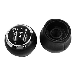 Car Gear <b>Shift</b> <b>Knob</b> Black Leather 6 Speed Manual For Toyota Yaris Ergonomic Design - Product Image 3
