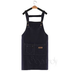Wholesale Custom Logo Cotton Canvas Waterproof Chef Cooking Aprons With Pockets for Cafe Restaurants Kitchen Bbq Apron - Product Image 6