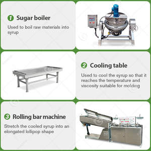 Spherical Small Hard Ball Pouring Irregular Candy <b>Lollipop</b> Make Machine Production Line For - Product Image 5