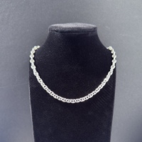 Collier en argent 925 style punk, vente en gros d'usine, chaîne à maillons en forme de nez de cochon de 4/5 mm, bijoux en argent fin, cadeau de mariage pour hommes et femmes