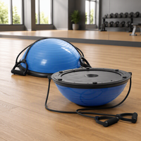 Ballon d'équilibre multifonction en PVC pour entraînement de stabilité et de résistance avec pompe à pied, idéal pour la maison et la salle de sport