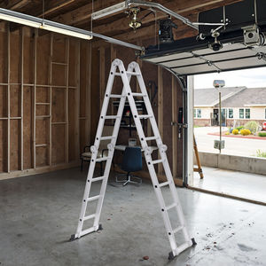 En131 Gecertificeerd <span class=keywords><strong>4X4</strong></span> Aluminium Multifunctionele Ladder -4 In 1 Combinatie Ladder Recht, Trede, Trap, Steiger Met Platform - Product Image 1