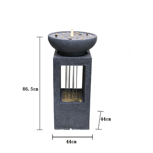 Ornements <span class=keywords><strong>de</strong></span> jardin 34 pouces <span class=keywords><strong>de</strong></span> haut <span class=keywords><strong>Rideau</strong></span> <span class=keywords><strong>de</strong></span> pluie extérieur gris Fontaine d'eau avec cailloux Cascade imperméable pour les centres <span class=keywords><strong>de</strong></span> villégiature et les hôtels - Product Image 3