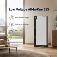 Système de stockage d'énergie domestique 51,2 V, batterie rechargeable à cycles profonds 102 Ah, conception empilable