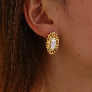 Aretes de Mariposa Geométricos de Acero Inoxidable 304 con Baño de Oro de 18K, Accesorios Elegantes de Alta Gama - Product Image 3