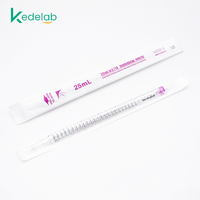 Kedelab Pipette sérologique stérile en plastique jetable de laboratoire 1ml 2ml 5ml 10ml 50ml Pipette sérologique
