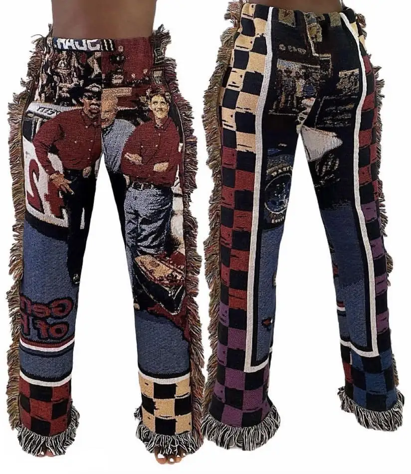 American size Women custom tapestry pants and tapestry trousers