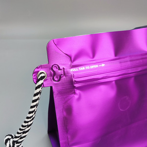 Thiết kế màu tím bề mặt sáng tùy chỉnh in đứng lên Túi Túi đứng lên túi dây kéo kỹ thuật số rõ ràng đứng lên túi - Product Image 2