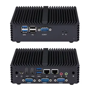 Qotom Mini PC Q430P 4005U SOC procesador 15W 6 COM 2 LAN Sin ventilador casa/oficina/Banco PC