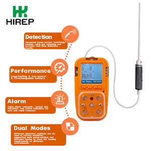 เครื่องตรวจจับก๊าซหลายชนิด HIREP 4-in-1 สำหรับ O2/CO/SOX/NOX เครื่องวิเคราะห์ไอเสียเครื่องยนต์ IP66 ปั๊มดูดแบบปลอดภัยภายในตัว แบตเตอรี่ 2000mAh - Product Image 1