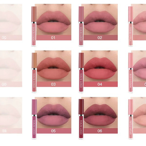 ชุดลิปสติกเนื้อแมทแบบน้ำ 6 ชิ้น กล่องของขวัญ ชุดเครื่องสำอางติดทนนาน สีสันไม่เลอะติด คอลเลคชั่นสีลิปสติก - Product Image 3