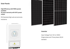 Système d'énergie solaire domestique 10 kWh avec système solaire tout-en-un 17 kW, système hybride éolien-solaire - Product Image 1