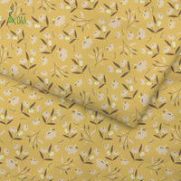 Tissu popeline 100% coton biologique peigné et tissé, imprimé de petits motifs floraux, léger et résistant aux taches, idéal pour les chemises de filles et de garçons