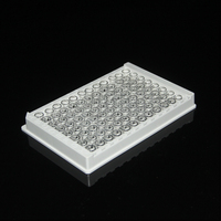 Bande de microplaques en verre de quartz de haute pureté, haute résistance à la chaleur et épaisseur de 5 mm, pour analyse par spectrophotomètre UV et ELISA