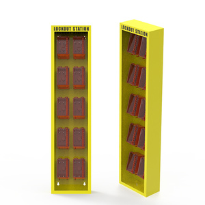 OEM Manufacturer Customized Steel Lockout Station With 10 lock boxes for Industrial lock storage management