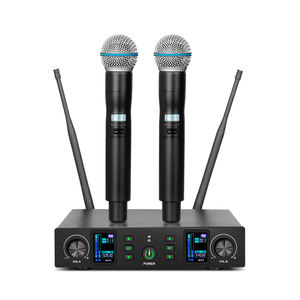 Micrófono Inalámbrico Cardioide de Condensador Profesional DX11 con Reducción de Ruido y Construcción Metálica para Karaoke de 2 Canales - Product Image 1