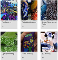 Nouveau A1 A2 Multipurpose PVC Card Bottle Golf Cup Mobile Phone Case Inkjet Printer Desktop Rotary Flatbed LED UV Printer
