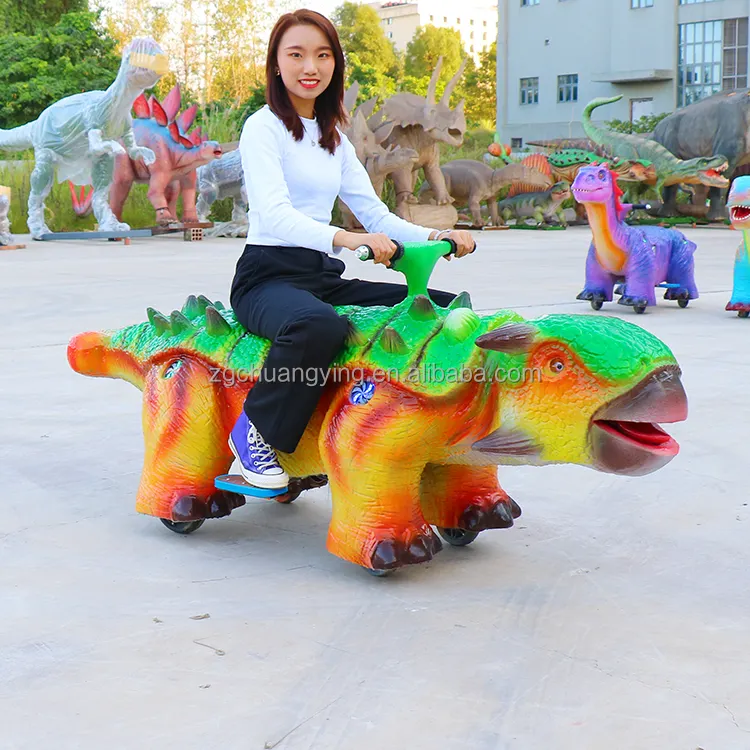 Çocuklar eğlence 2023 Jurassic dinozor parkı mekanizması ticari merkezi için elektrikli Dino sürmek
