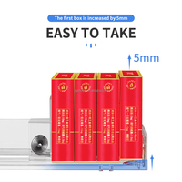 Présentoir de gestion intelligente du tabac en gros, système de poussée coulissant pour produits promotionnels, poussoir de rayonnage à ressort pour cigarettes et tabac