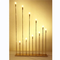 Accessoires de paysage de mariage, lampe à roseaux, Guide de route, décoration d'art en fer, 10 têtes, réverbères de mariage dorés, A-008