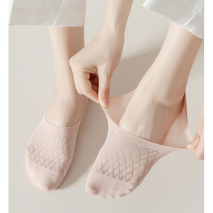 Calcetines falsos de malla de verano para mujer, zapatillas cómodas y elegantes - Product Image 1