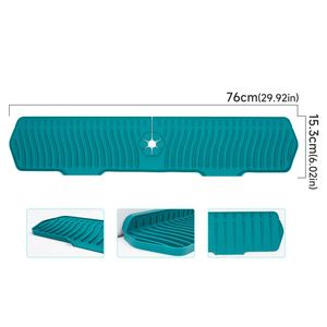 Eversoul Kitchen Accessories Water Catcher Faucet <b>Pad</b> Waterproof Drying Splash Catcher Drying Mat <b>Silicone</b> Sink Splash Guard Mat - Product Image 5