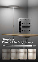 Lámpara de Pie LED Moderna para Sala de Lectura u Oficina, Lámpara de Pie Vertical Decorativa de Aluminio, Regulable, en Oferta