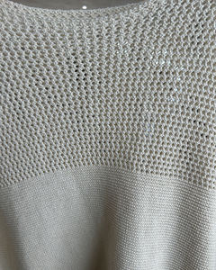 Pull en lin/coton pour femme de haute qualité, col rond, tricoté à l'ordinateur, décontracté, doux, fin, respirant, hiver, calibre 7GG, devant ajouré - Product Image 3