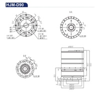 Módulo de articulación robótica compacto con transmisión armónica HJM-D90A, actuador para robot humanoide, 48V, 3500 RPM, 220W, 182Nm, CAN, EtherCAT