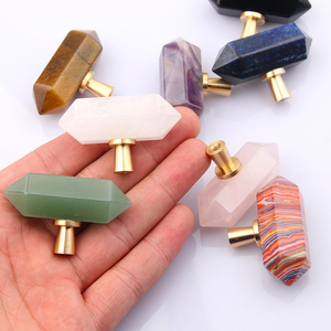 Tinh thể tự nhiên điểm xử lý đầy màu sắc màu xanh lá cây Aventurine điểm rõ ràng pha lê tủ xử lý đồ nội thất xử lý knobs - Product Image 3