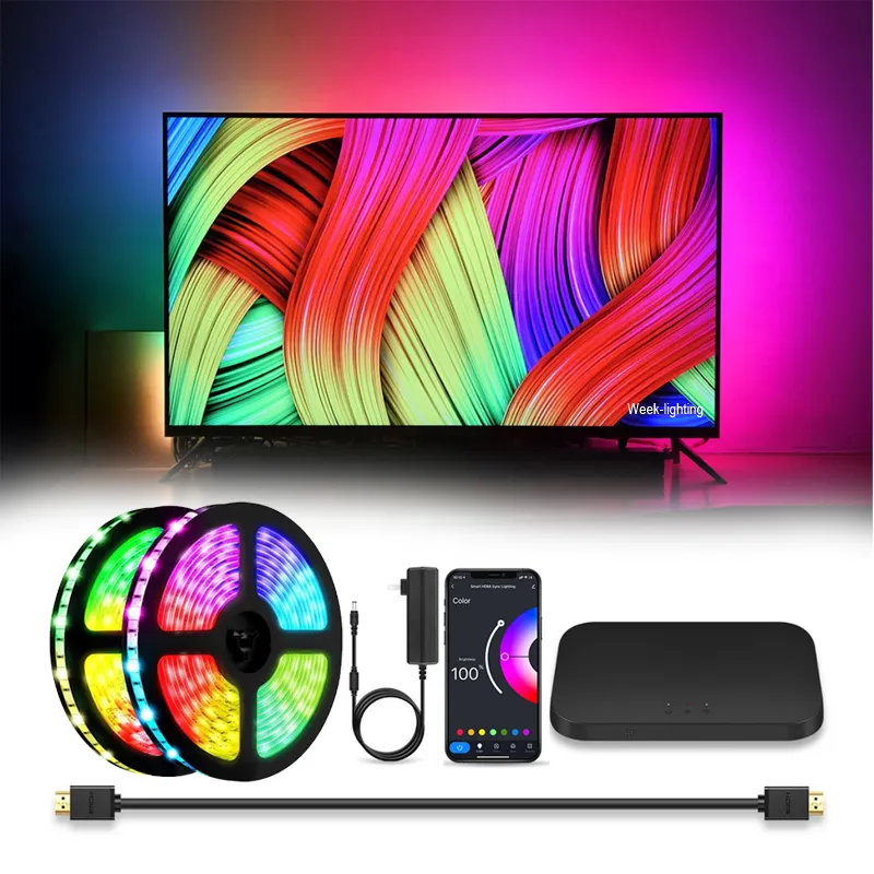 Smart Ambient TV PC Backlights WiFi RGB LED Strip Lights Dream Color Lights HDMI Sync Screen Lighting Kit For TV Box Xbox PS4