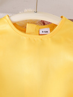 Nouvelle Robe Décontractée ODM Tendance pour Filles, Jaune, Mignonne, Unie, à Volants, Été 2026
