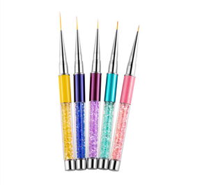 Pinceau à poils en nylon avec manche diamanté pour nail art, pinceau de dessin pour gel, pinceau de peinture personnalisé pour la décoration de manucure - Product Image 5