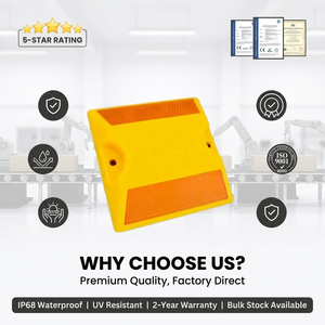 Lumière de balise LED <span class=keywords><strong>solaire</strong></span> Elefine de haute qualité à haute compression, réfléchissante sur les deux côtés, anti-stress, en ABS, avec indice de protection IP55 - Product Image 4
