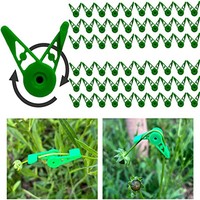 Clips d'entraînement pour cintreuse de plantes Clips d'entraînement pour tige de jardin Support de plante réglable à 360 degrés pour un entraînement à faible stress