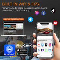 Caméra de tableau de bord intelligente double objectif avant et arrière 4K WiFi GPS 2 pouces Mini DVR pour voiture