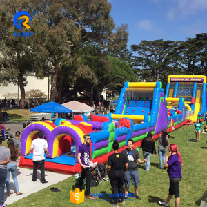 Taman tiup luar ruangan permainan balon rumah lompat Rintangan besar perosotan tiup besar untuk anak dewasa - Product Image 3