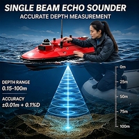 Sondeur à écho à faisceau unique M10 personnalisé, haute précision, léger, fabricant OEM, GNSS, fibre de verre, navigation autonome